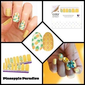 Color Street Nails Pineapple Paradise Polish Strips HTF Retired very Rare